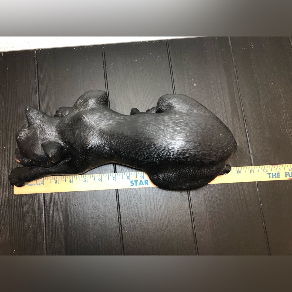 VINTAGE CHALK BLACK STALKING CAT UNIVERSAL STATUARY 1989 USA 912 - Picture 8 of 10